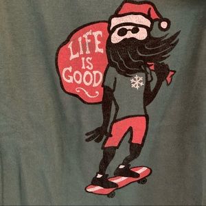 Life is Good Santa Shirt NWT Girls size 10